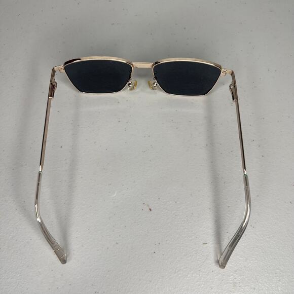 Le Specs Supastar Gold Metal Frame Square Sunglasses - Picture 7 of 10
